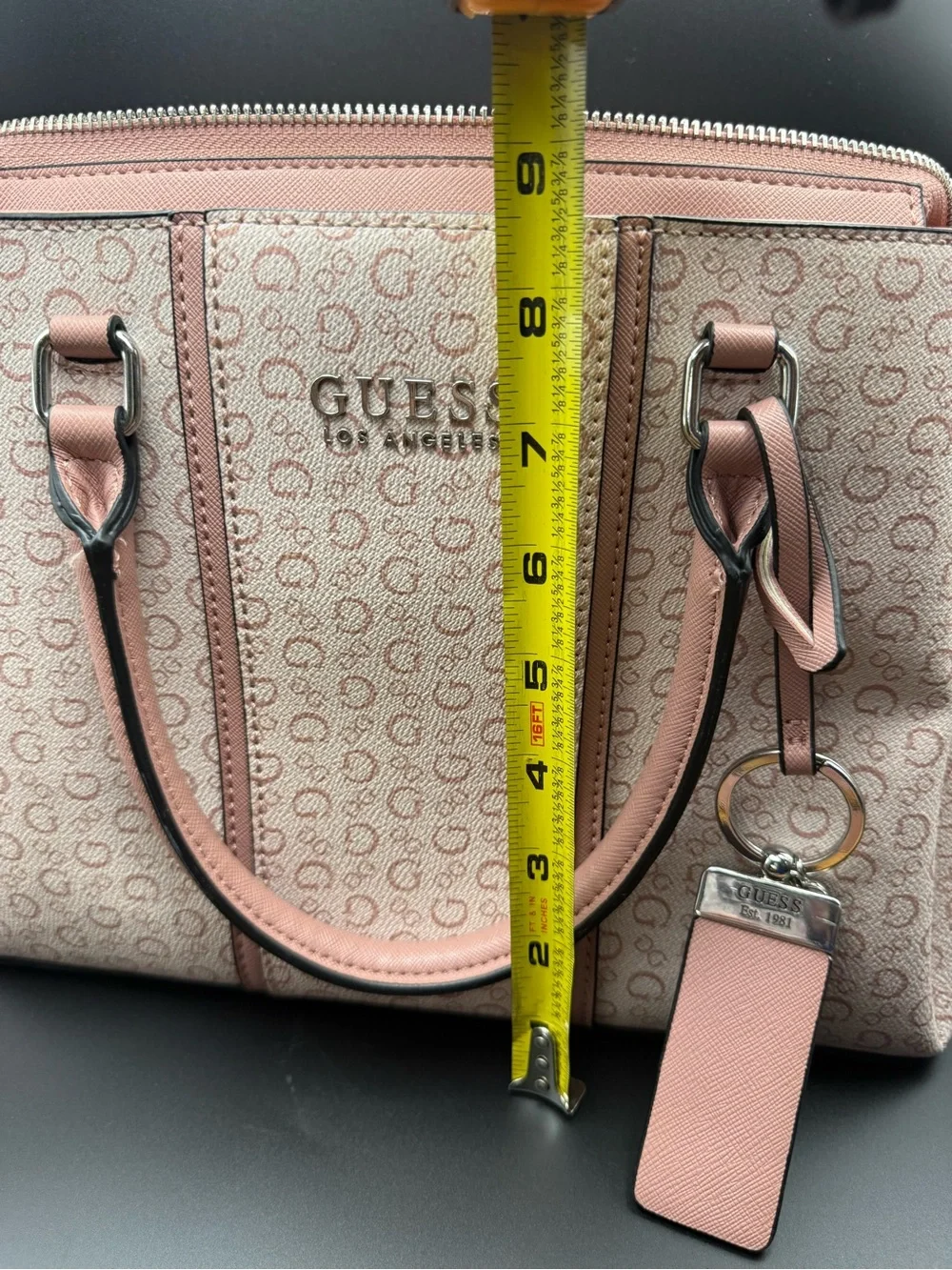 GUESS Pink Signature Logo Satchel